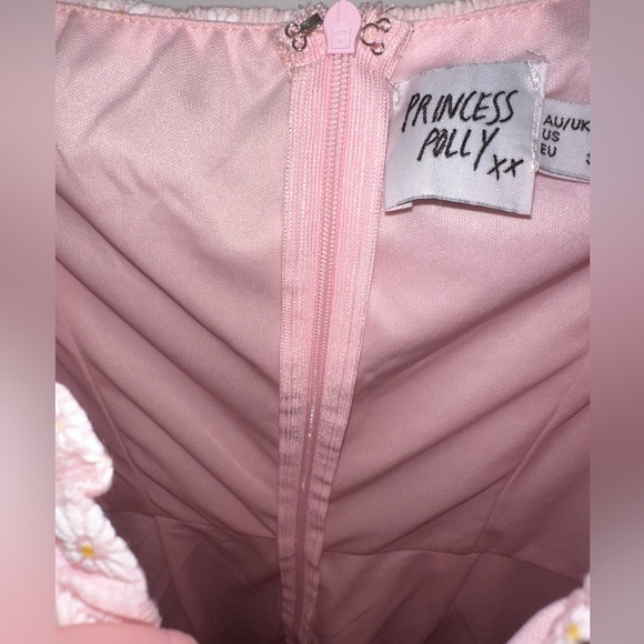 princess polly “back to paris” pink daisy mini dress - Picture 9 of 10